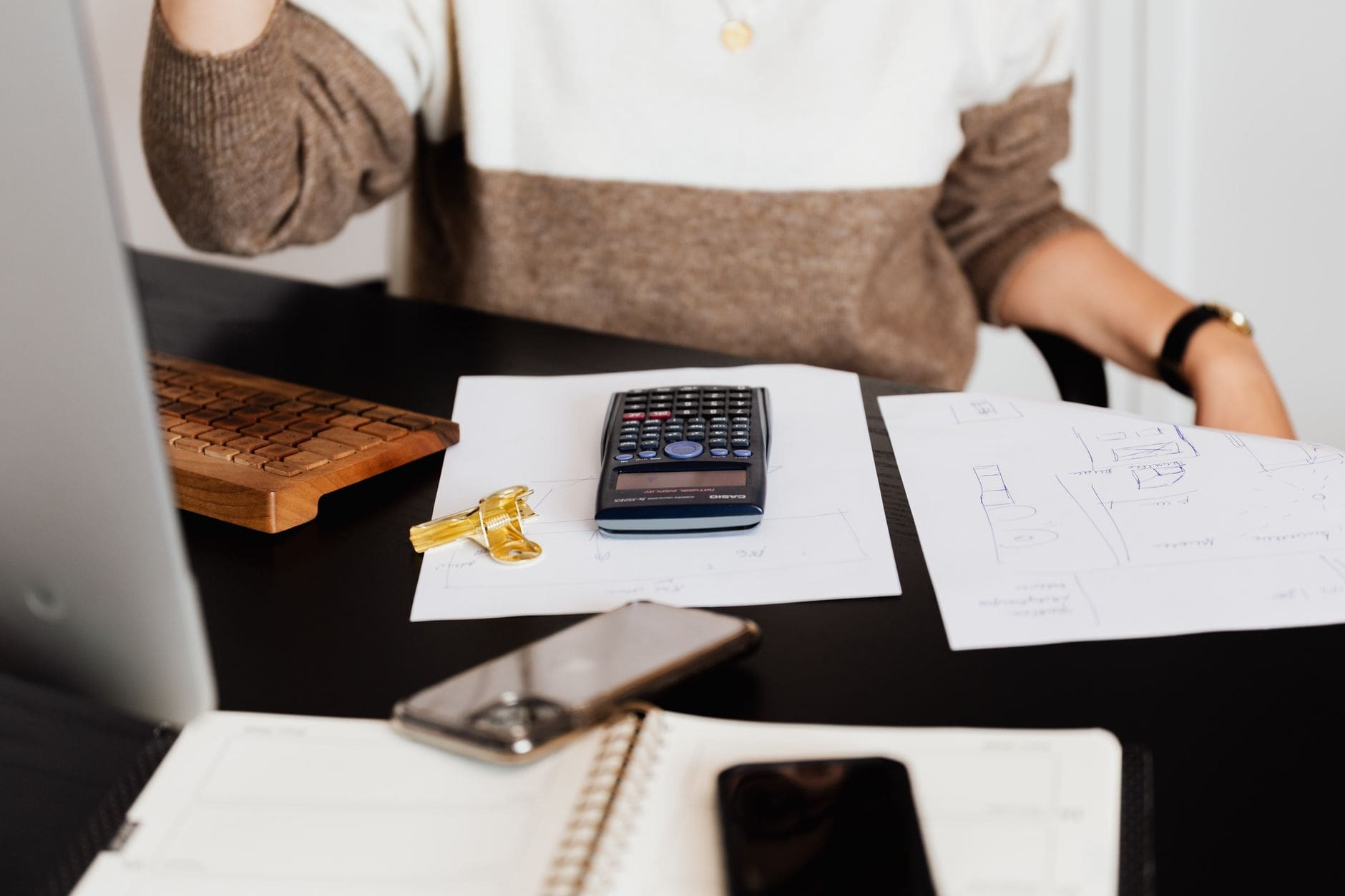 calculatrice bureau notes