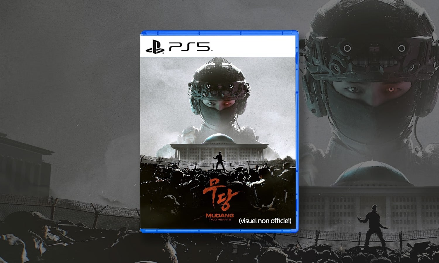 Illustration de MUDANG: Two Hearts, jeu d'action infiltration situé dans une Corée futuriste